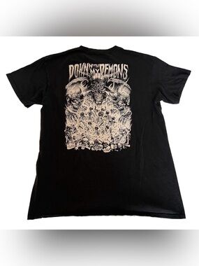 Lurking Class Shirt Mens Medium Down With My Demons Black Short Sleeve y2k 2000s